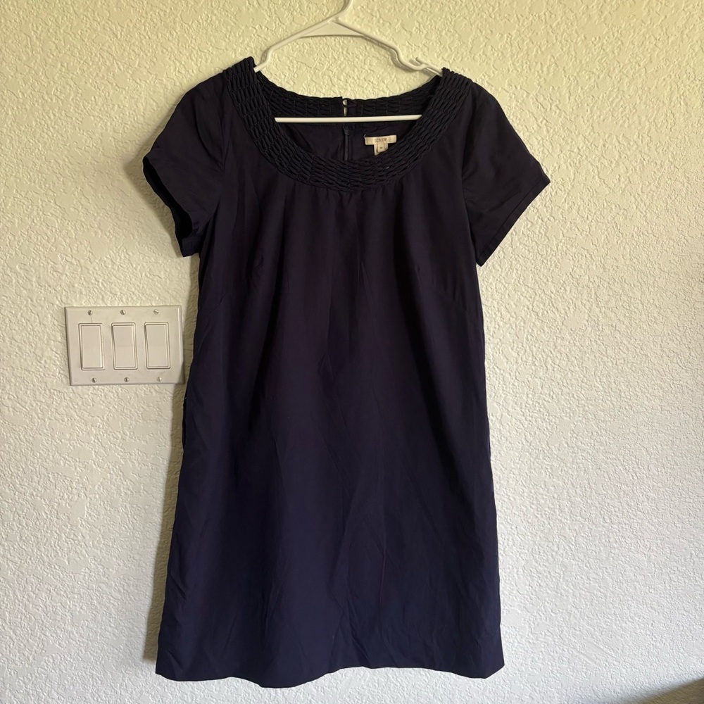 J. Crew Sheath Mini Dress Short Sleeve Scoop Neck